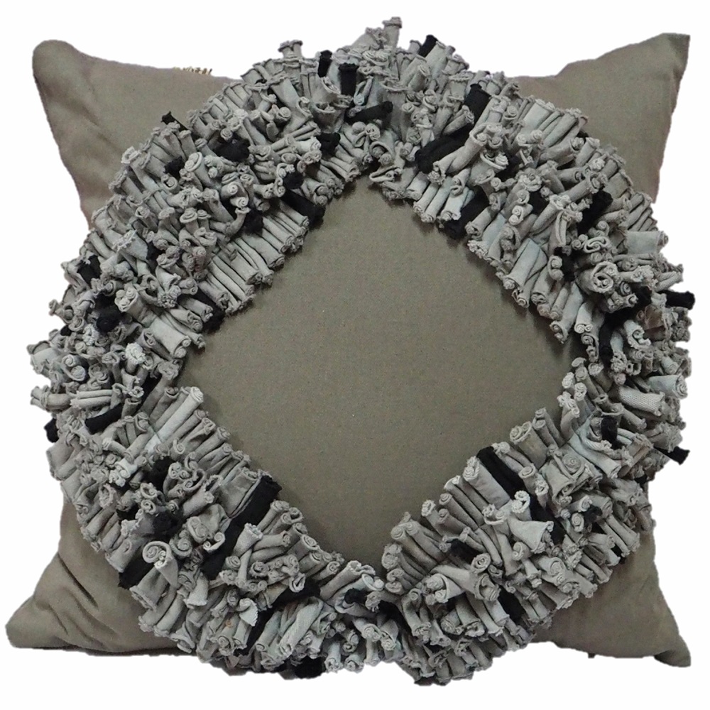 Spaghetti cotton dimond cushion cover Art of Green Home Products