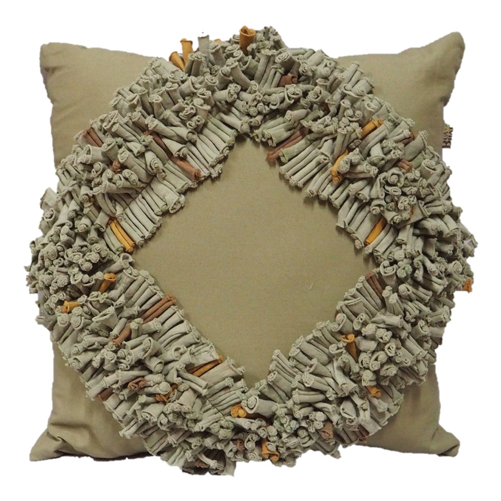 Spaghetti cotton dimond cushion cover Art of Green Home Products