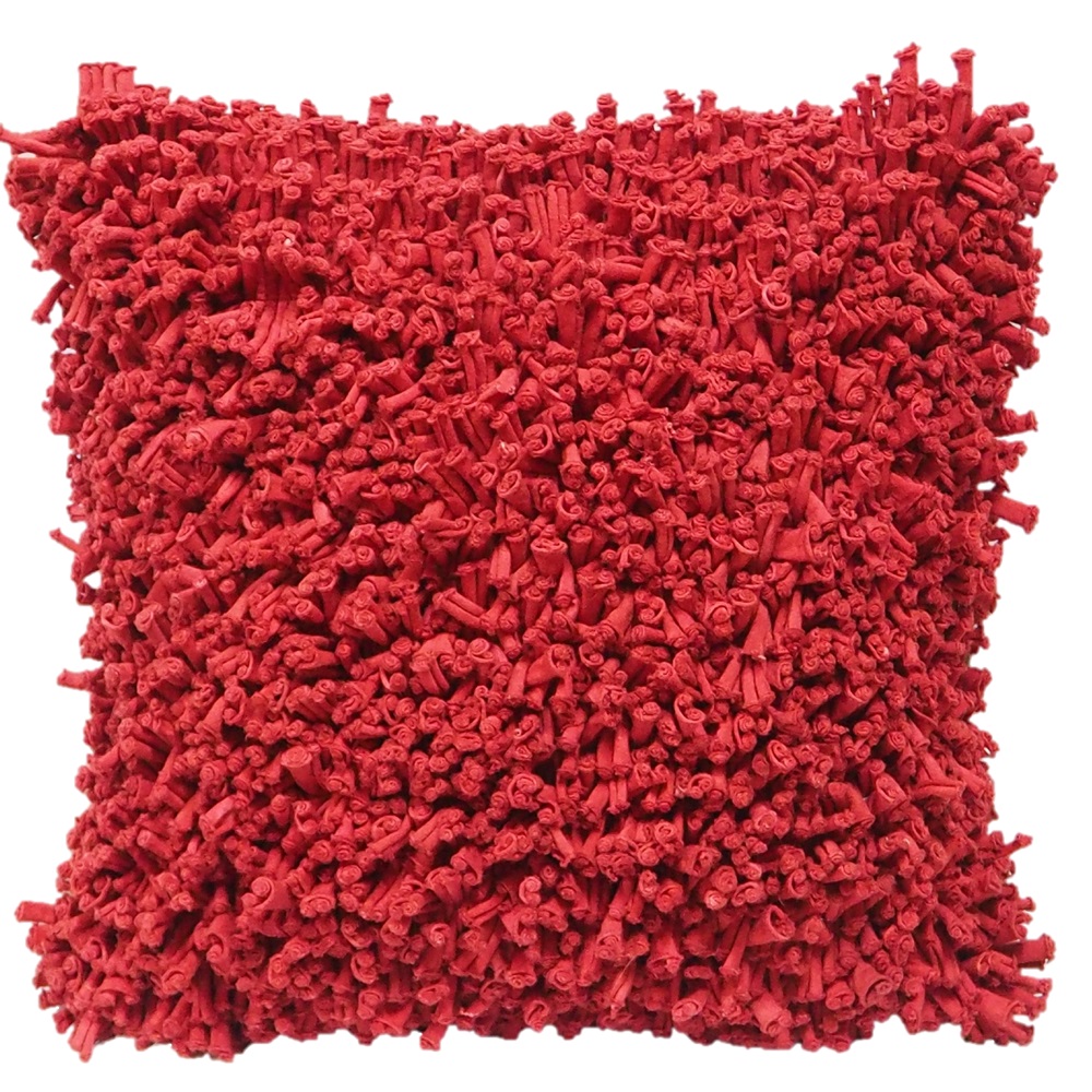 spaghetti cotton cushionred Art of Green Home Products