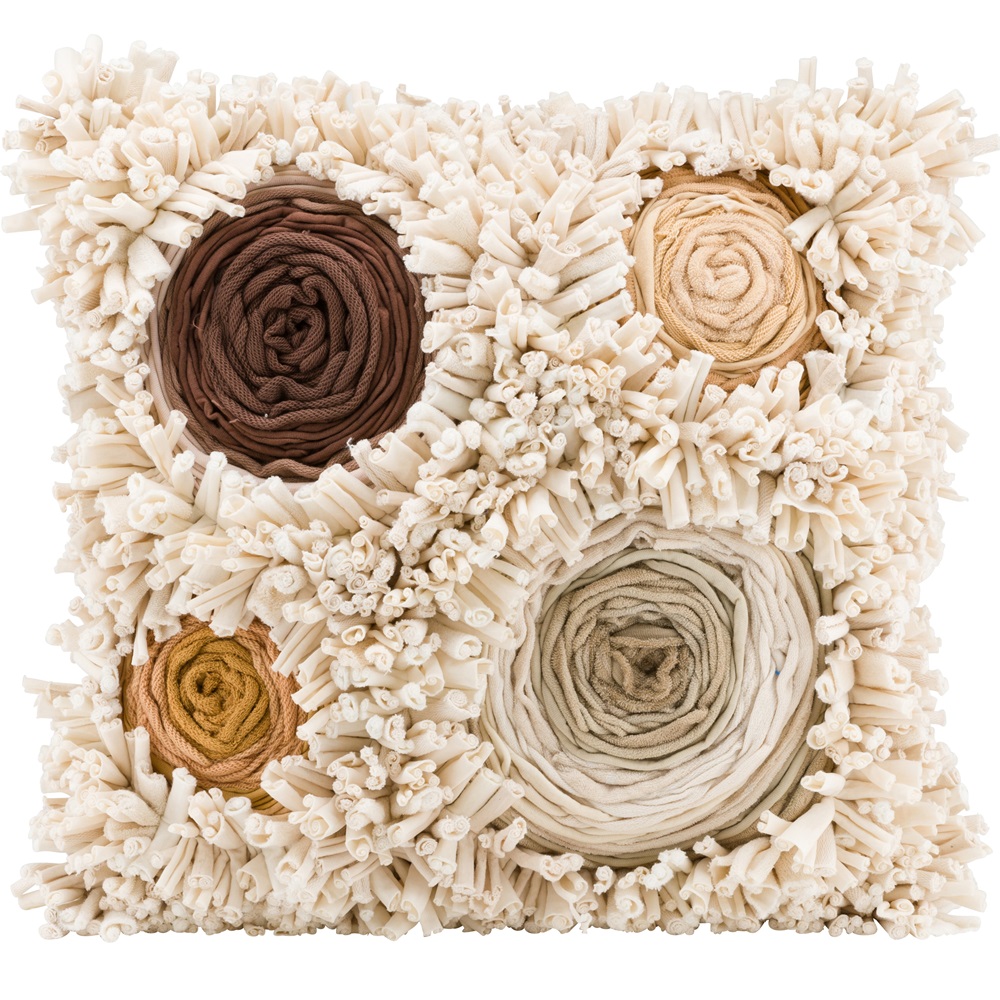 Wood slice cushion cover