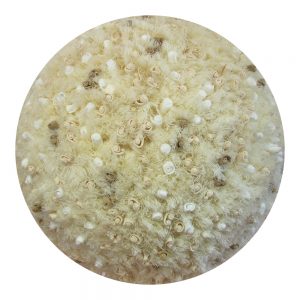 Fleece with angel hair ball