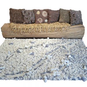 Rocky stream rug
